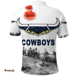 Custom Personalised North Queensland Cowboys Polo Shirt Anzac Day Simple Style