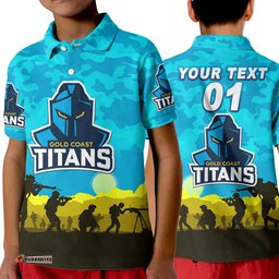 Custom Personalised Titans ANZAC Polo Shirt Simple Style