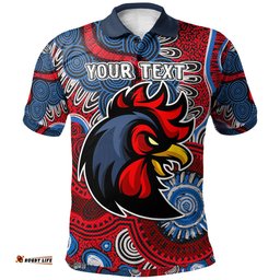 Roosters Rugby Polo Shirt - Indigenous Roosters RLT13