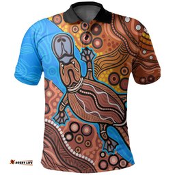 Aboriginal Platypus Polo Shirt Tribal No.5