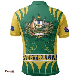 Polo Shirt - Australian Coat Of Arms Shirts Koala