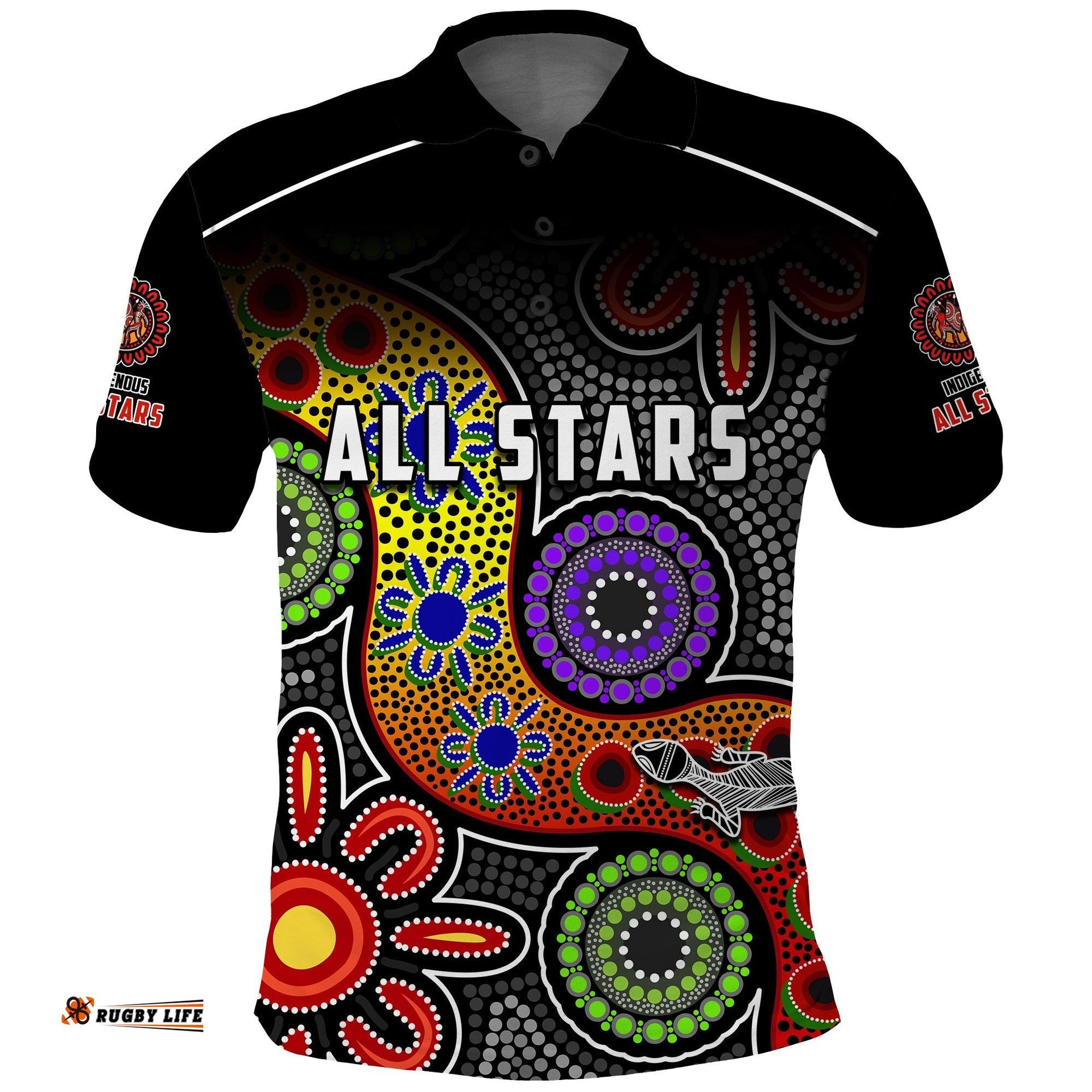 All Stars Christmas Polo Shirt Indigenous Dreamtime