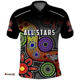 All Stars Christmas Polo Shirt Indigenous Dreamtime