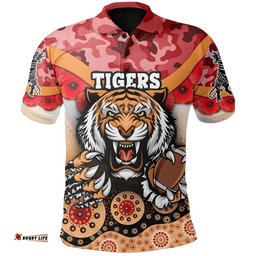 Tigers Polo Shirt Wests Anzac Day Special version