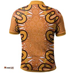 Aboriginal Polo Shirt - Indigenous Art Patterns Ver03