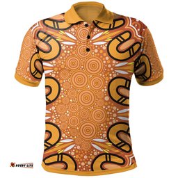 Aboriginal Polo Shirt - Indigenous Art Patterns Ver03