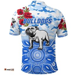 Bulldogs ANZAC Polo Shirt Indigenous Vibes - White