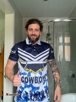 North Queensland Cowboys Polo Shirt Anzac Day Camouflage Vibes - White