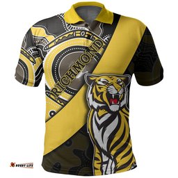 Richmond Tigers Polo Shirt Aboriginal Style