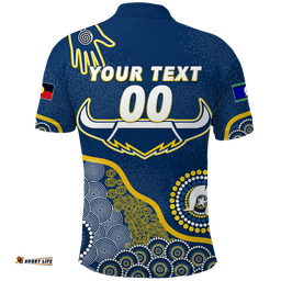 Custom Personalised Cowboys Rugby NAIDOC 2022 Aboriginal Polo Shirt -