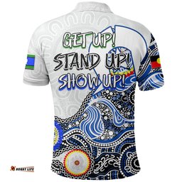 Kangaroos Australian Football Polo Shirt NAIDOC 2022 Patterns