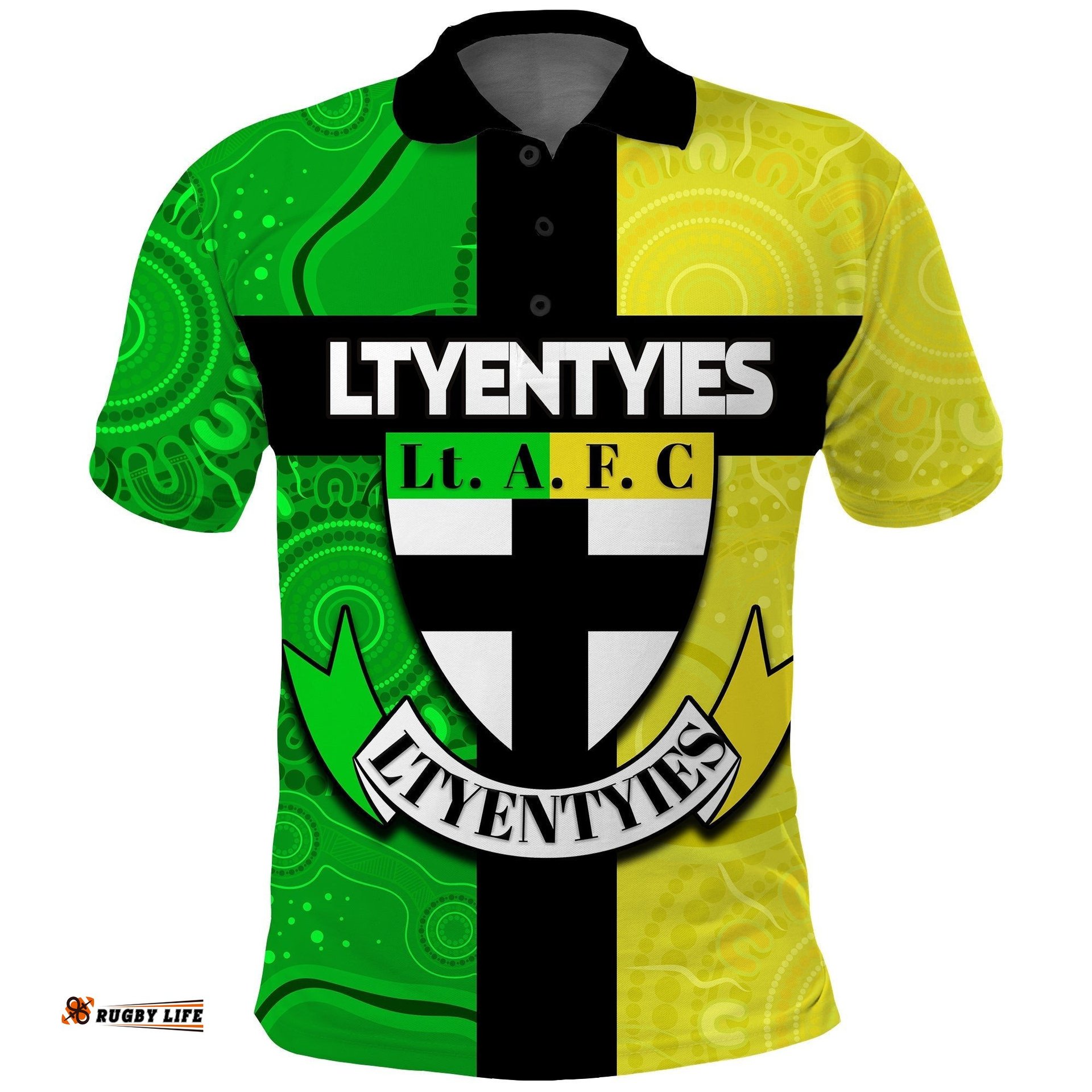 Ltyentyies Lt. A. F. C Polo Shirt Australian Football Aboriginal
