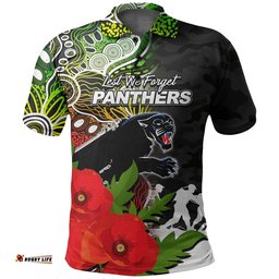 Custom PersonalisedPanthers Anzac Day Aboriginal Mix Army Patterns Polo Shirt