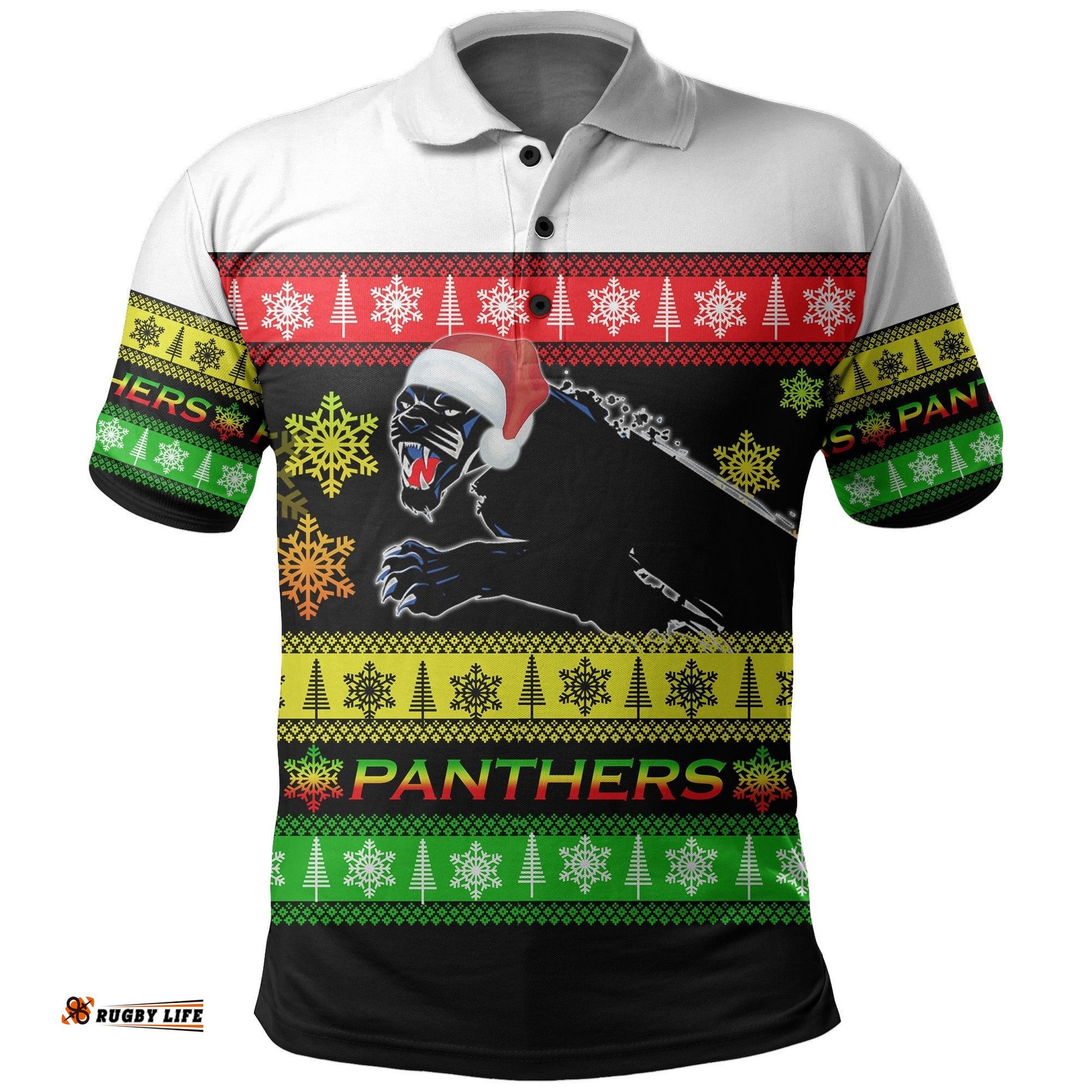 Penrith Panthers Polo Shirt Christmas 2021 Style