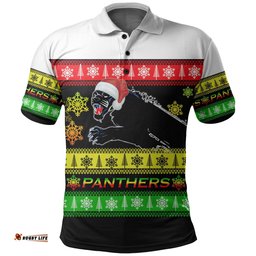 Penrith Panthers Polo Shirt Christmas 2021 Style