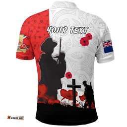 Vibe Hoodie Clothing - Custom New Zealand Anzac Lest We Forget Polo Shirt