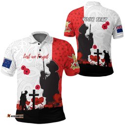Vibe Hoodie Clothing - Custom New Zealand Anzac Lest We Forget Polo Shirt