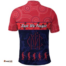 Demons Anzac Day Indigenous Polo Shirt Melbourne Fancy