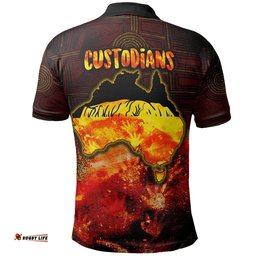 Aboriginal Polo Shirt - Anangu Custodians