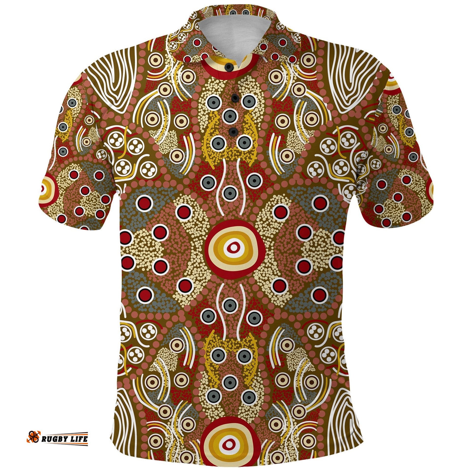 Custom Personalised Aboriginal Art Dot Vibes Polo Shirt Indigenous - NO.2