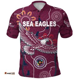 Manly Warringah Polo Shirt Sea Eagles Anzac Day Camouflage Indigenous