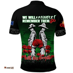 Australia ANZAC 2022 Polo Shirt Camouflage With Poppy Green -