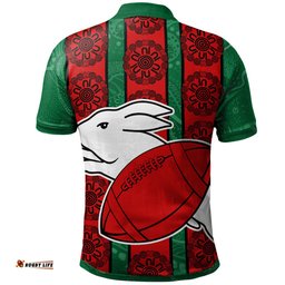 Rabbitohs Rugby Polo Shirt - Custom Indigenous Rabbitohs Polo Shirt RLT13