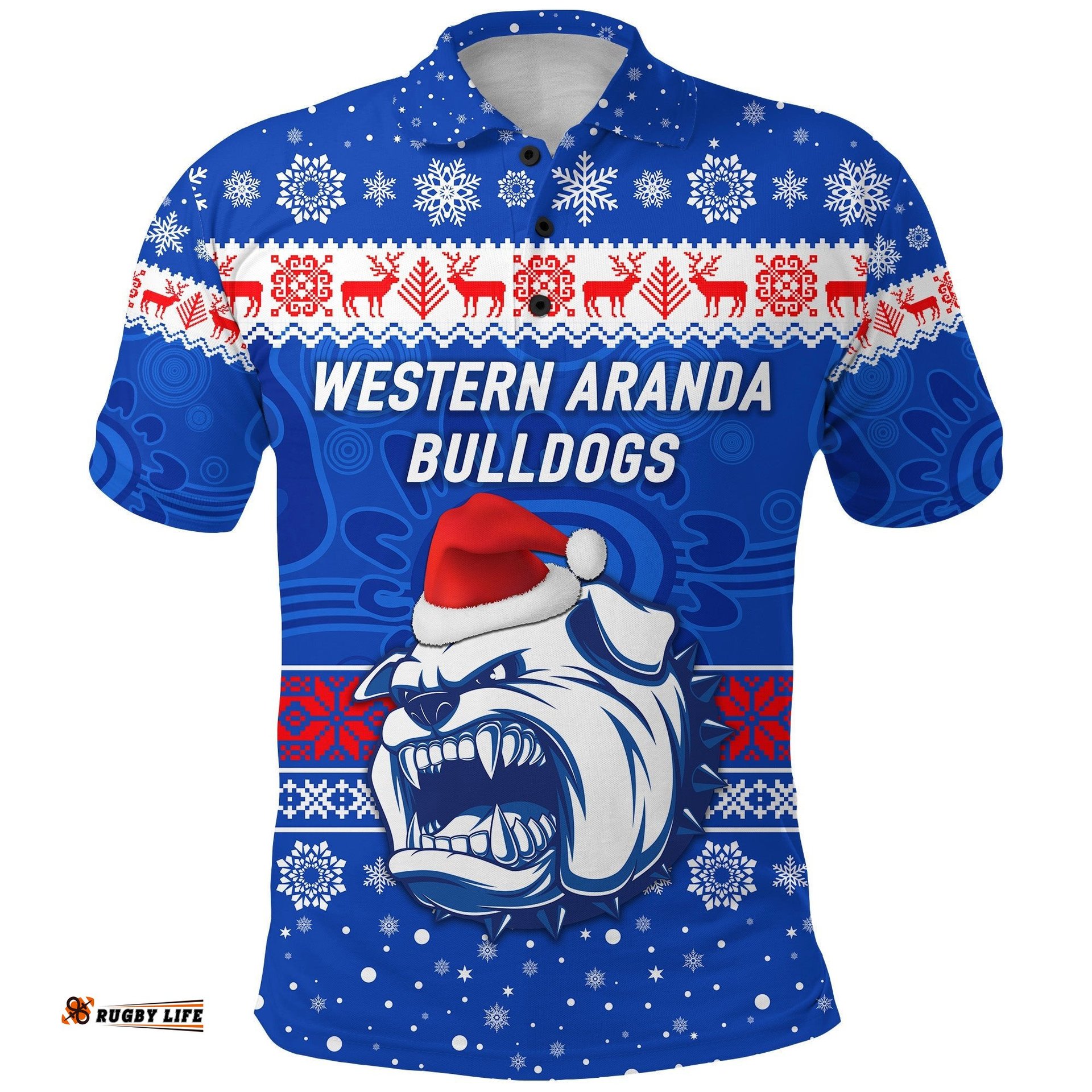 Custom Personalised Hermannsburg Western Aranda Bulldogs Football Club Polo Shirt Christmas Simple Style