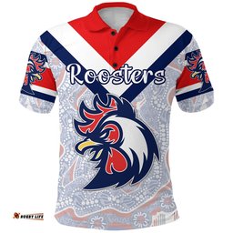 TI TREE Roosters Polo Shirt 2021 Indigenous Vibes - White