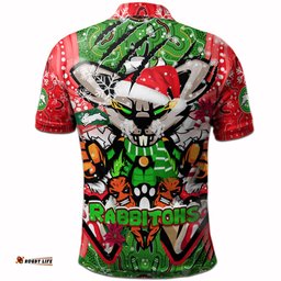 Rabbitohs Aboriginal Rugby Polo Shirt - Rabbitohs Stand Above the Rest Scratch Style RLT13
