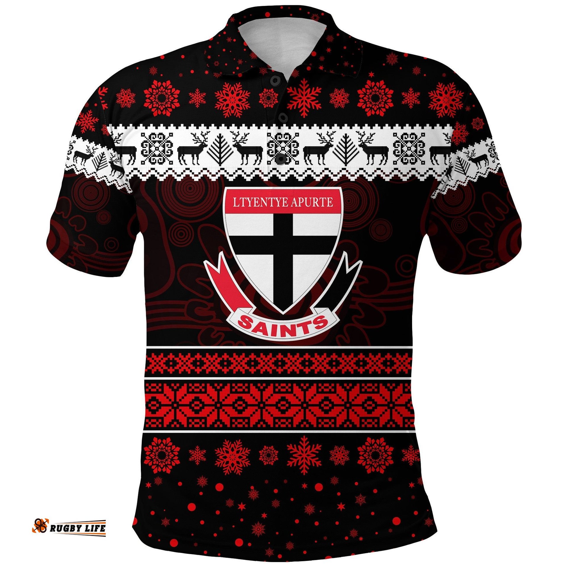 Ltyentye Apurte SAINTS Football Club Polo Shirt Christmas Simple Style