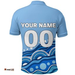 Custom Personalised Melbourne Indigenous Polo Shirt - Dot Painting Art -