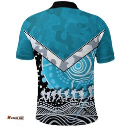 Power Anzac Day Polo Shirt Port Adelaide Lighting