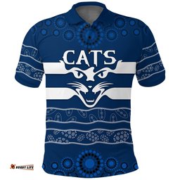 Cats Indigenous Polo Shirt Football Geelong