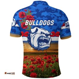 Western Bulldogs ANZAC Polo Shirt Poppy Vibes