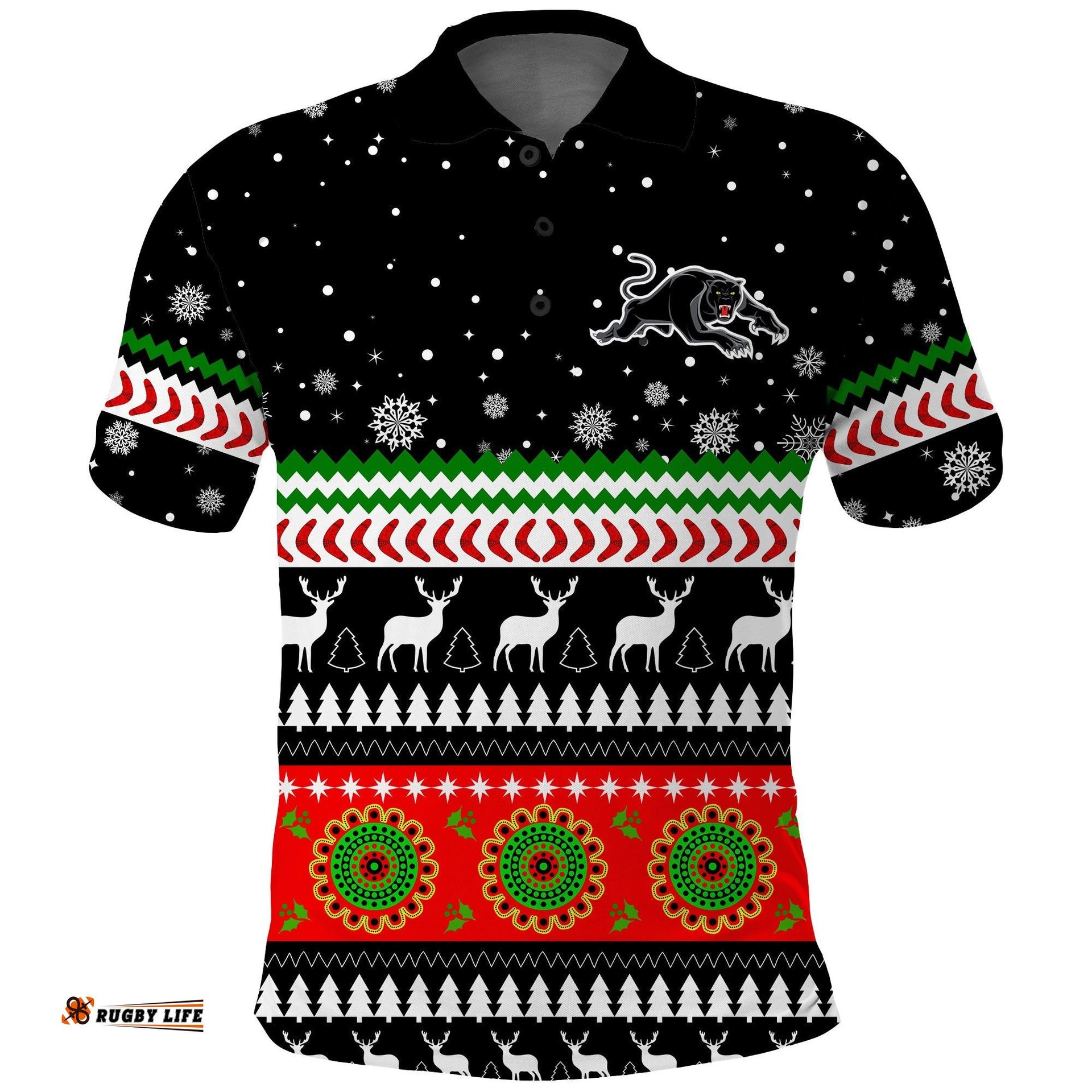 Panthers Polo Shirt Penrith Christmas The Riff