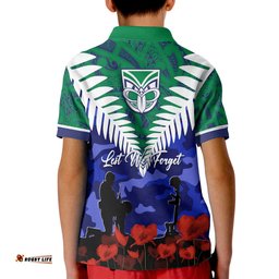 New Zealand Warriors Rugby Polo Shirt Anzac Day Maori Mix Camouflage