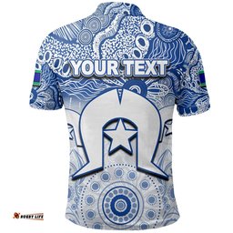 Custom Personalised Kangaroos Australian Football Torres Strait Islanders Mix Aboriginal Polo Shirt