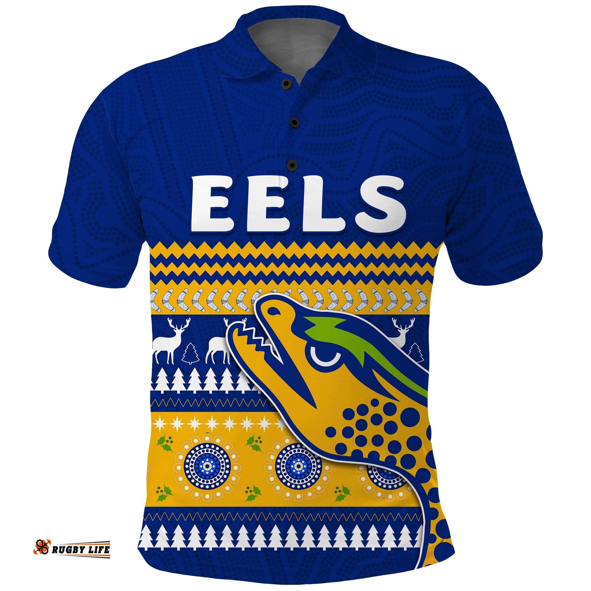 Eels Indigenous Polo Shirt Parramatta Christmas