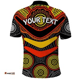 Custom Personalised NAIDOC Week 2022 Polo Shirt Aboriginal GET UP STAND UP SHOW UP