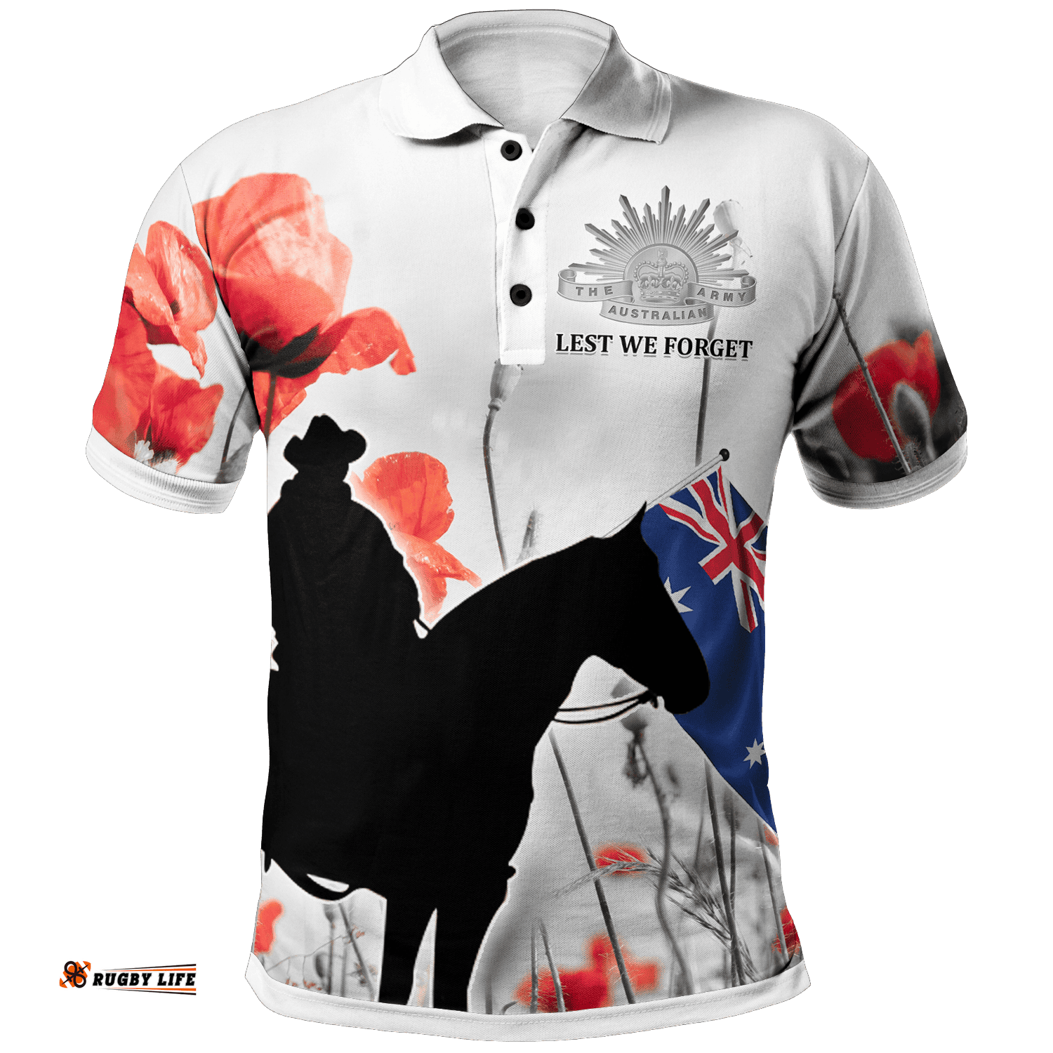 Vibe Hoodie Anzac Polo Shirt - Australian Light Horse