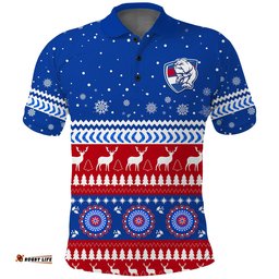 Bulldogs Football Christmas Polo Shirt Western Bulldogs