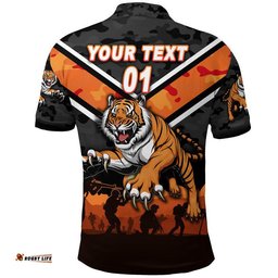 Custom Personalised Wests Tigers ANZAC 2022 Polo Shirt Simple Style