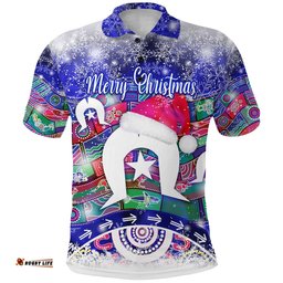 Custom Personalised Australian Torres Trait Islands Christmas Polo Shirt Original Style - Blue