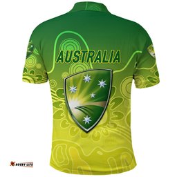 Australia Men Cricket Team Polo Shirt Indigenous Style