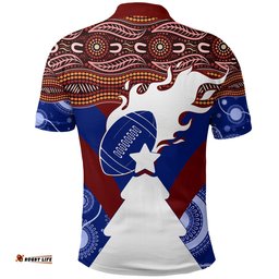 Newcastle Knights Christmas Rugby Aboriginal Art Polo Shirt