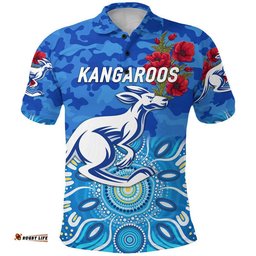 North Melbourne Kangaroos ANZAC Polo Shirt Indigenous Vibes