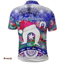 Australian Torres Trait Islands Christmas Polo Shirt Original Style - Blue