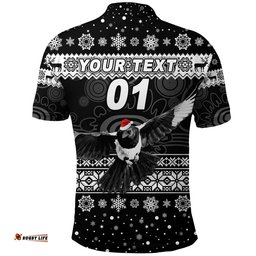 Custom Personalised Yuendumu Magpies Football Club Polo Shirt Christmas Simple Style - Black
