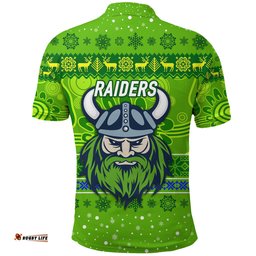 Canberra Raiders Polo Shirt Christmas Simple Style - Green